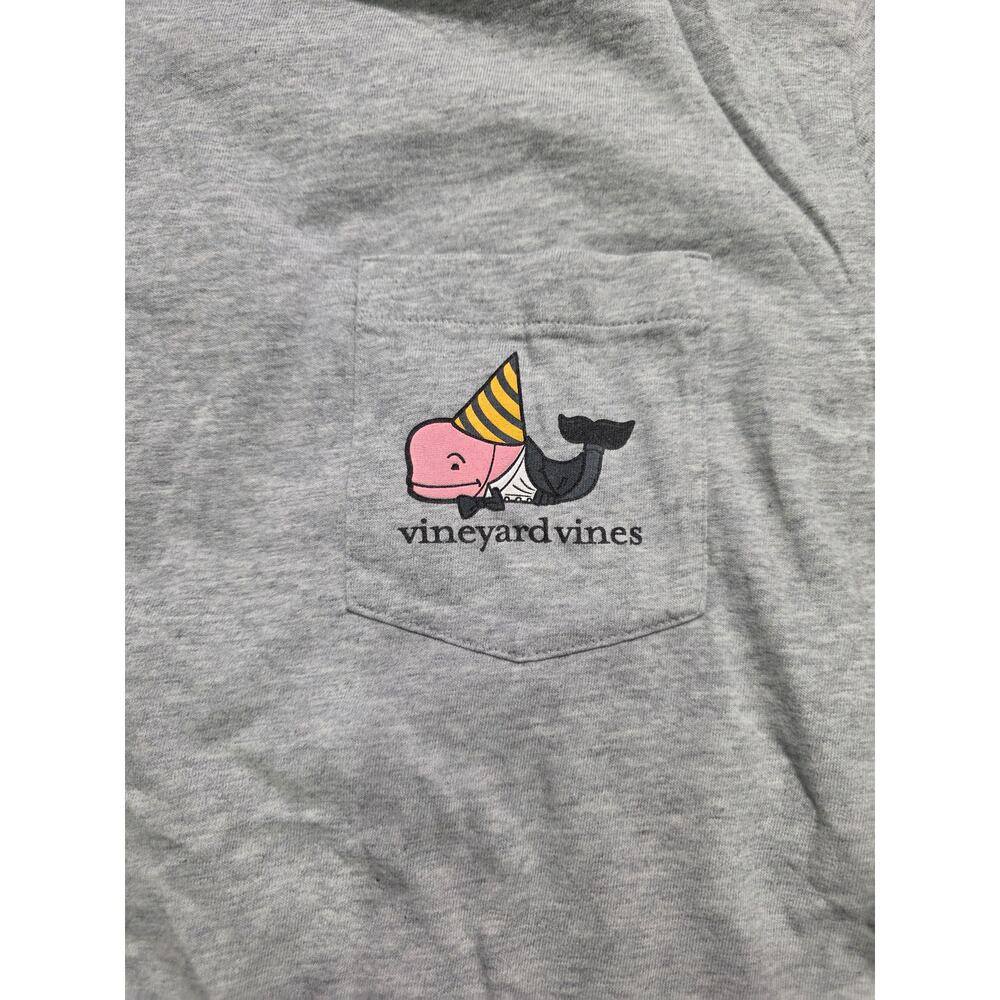 Vineyard Vines Mens Graphic Print Long Sleeve Pocket T-Shirt Gray Size Small - Picture 3 of 9